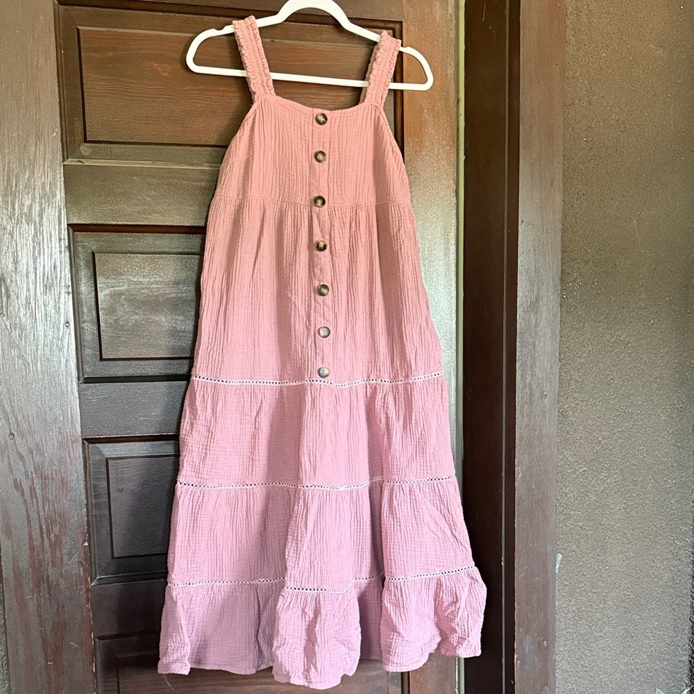 Chic Pink Sleeveless Maxi Dress